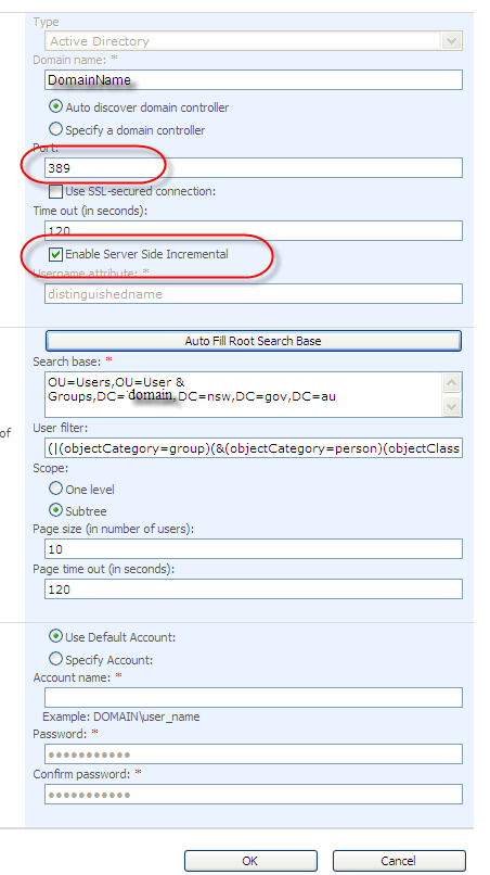 Import User Profile Connection Settings