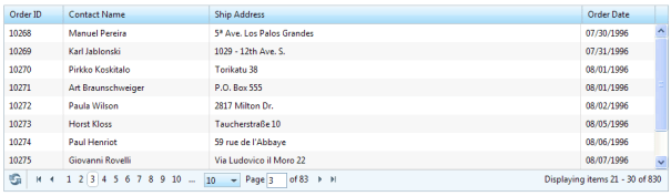 Telerik Paging Grid Telerik Paging Grid