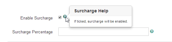 Easy2Pay Enable Surcharge Screen