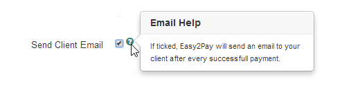 Easy2Pay Send Client Email Screen
